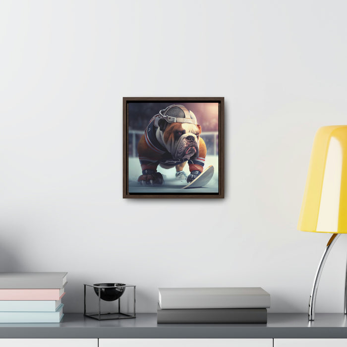 "Paws on the Field"   -  Gallery Canvas Wraps, Square Frame  -  #DS0047
