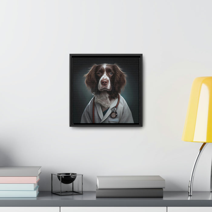 "Paw-some Canvas Art" - *Get the job done* - Gallery Canvas Wraps, Square Frame   -  #DS0009