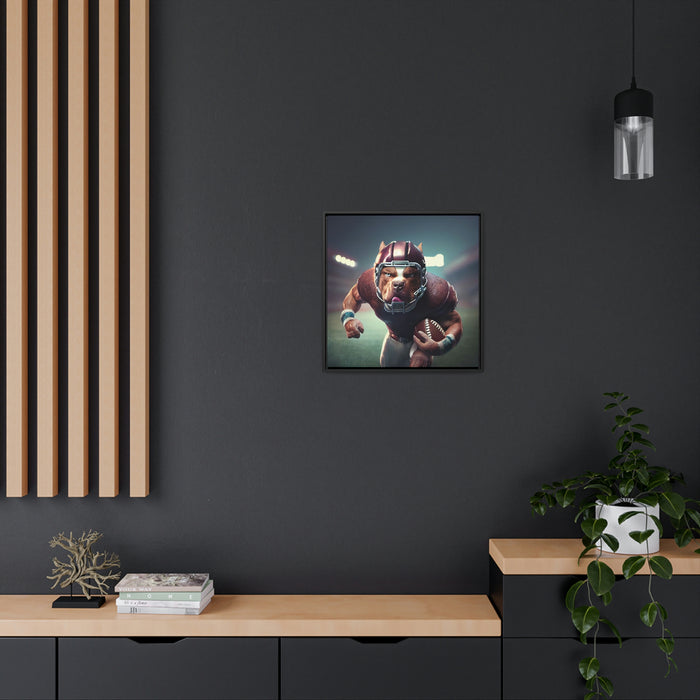 "Paws on the Field"   -  Gallery Canvas Wraps, Square Frame  -  #DS0033