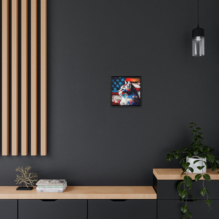 Cat'n America -  Gallery Canvas Wraps, Square Frame  -  #DS0350