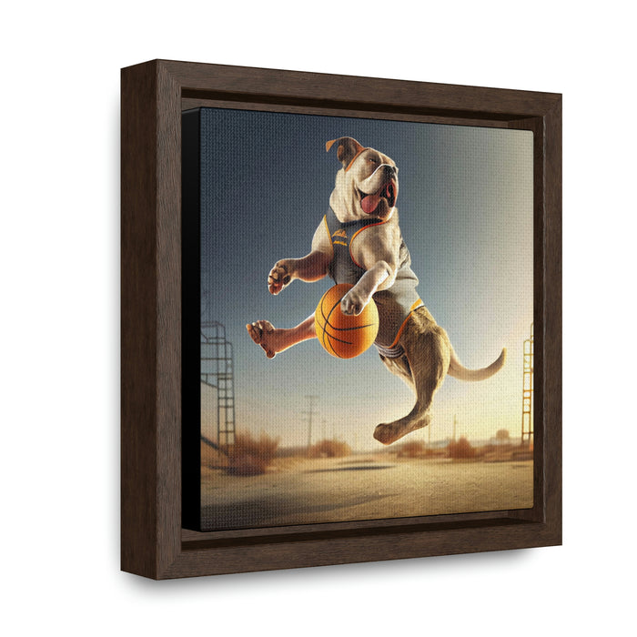 "Paws on the Field"  -  Gallery Canvas Wraps, Square Frame  -  #DS0601