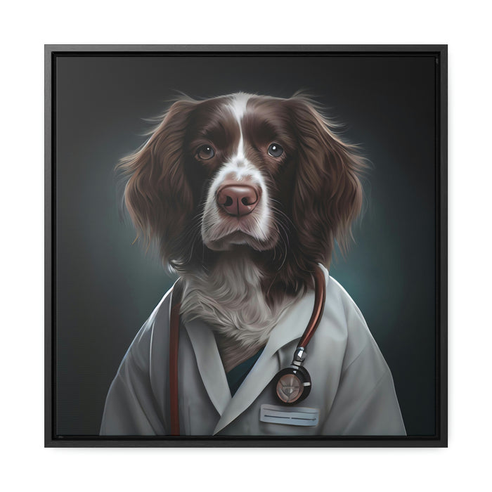 "Paw-some Canvas Art" - *Get the job done* - Gallery Canvas Wraps, Square Frame   -  #DS0009