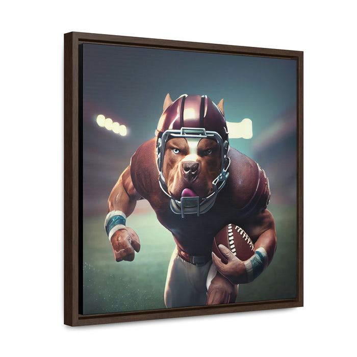 "Paws on the Field"   -  Gallery Canvas Wraps, Square Frame  -  #DS0033