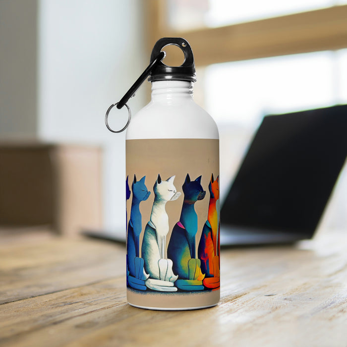 "Paw-some hydration"   -   Stainless Steel Water Bottle  -  #DS0543