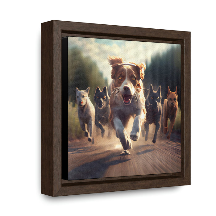 "Funny furry friends"   -  Gallery Canvas Wraps, Square Frame  -  #DS0121