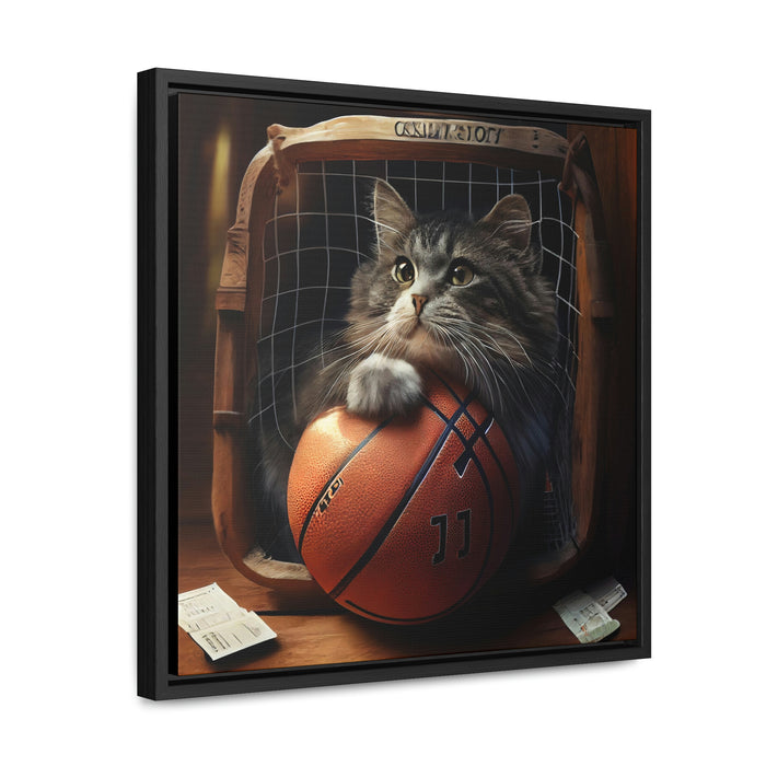 "Paws on the Field"   -  Gallery Canvas Wraps, Square Frame  -  #DS0118