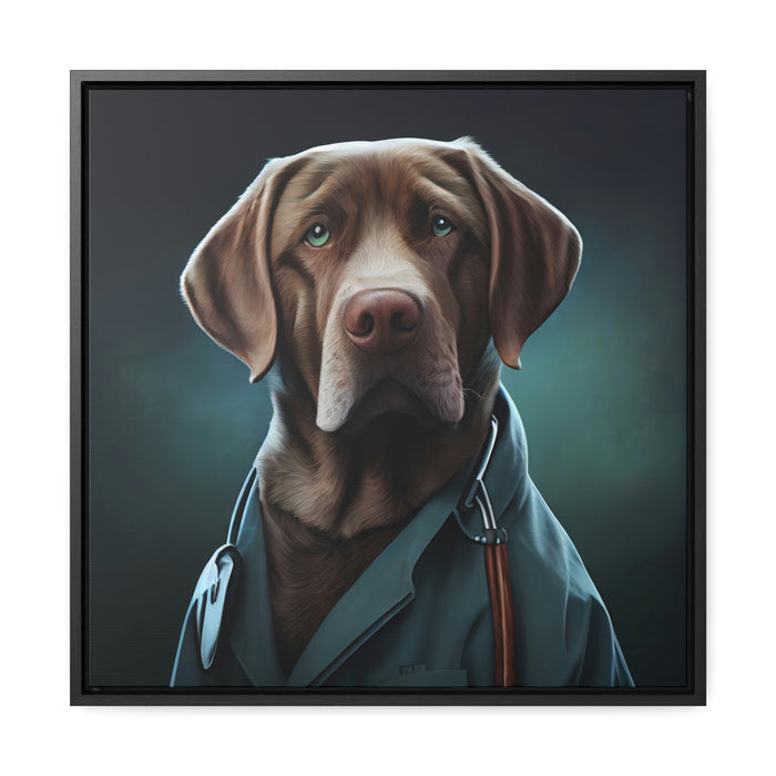 "Paw-some Canvas Art" - *Get the job done* - Gallery Canvas Wraps, Square Frame - #DS0008
