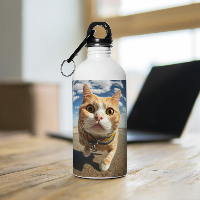 "Paw-some hydration"   -   Stainless Steel Water Bottle  -  #DS0529