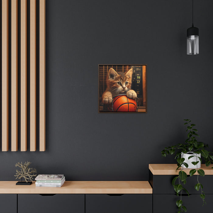 "Paws on the Field"   -   Gallery Canvas Wraps, Square Frame  -  #DS0117