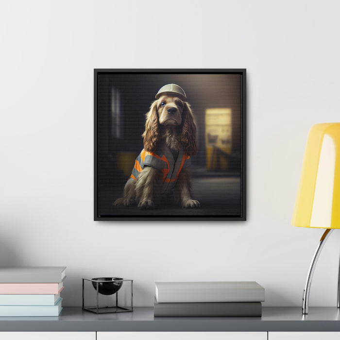 "Paw-some Canvas Art"  -   *Get the job done*   -   Gallery Canvas Wraps, Square Frame  -  #DS0126