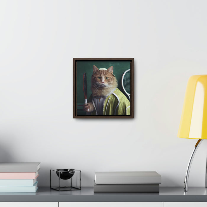 "Paws on the Field"   -  Gallery Canvas Wraps, Square Frame  -  #DS0607