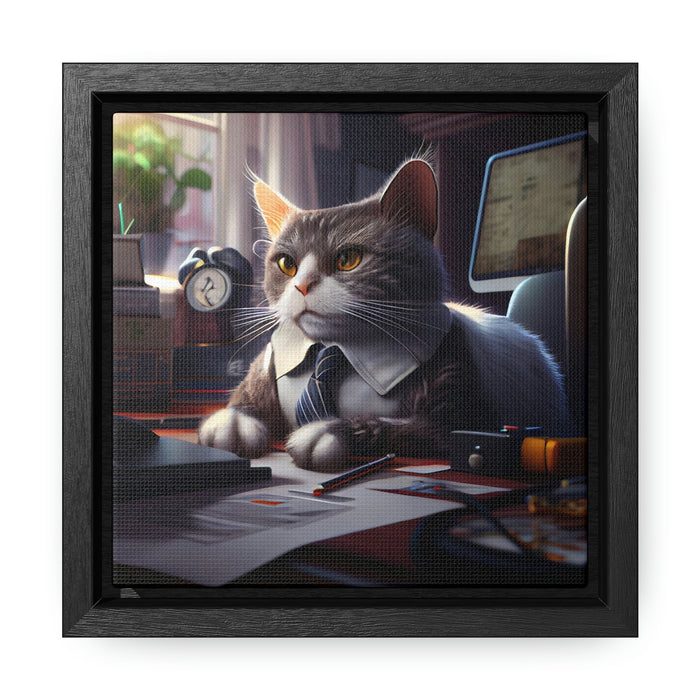 "Paw-some Canvas Art"  -   *Get the job done*   -   Gallery Canvas Wraps, Square Frame  -  #DS0229