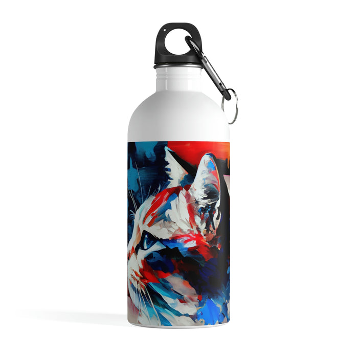 "Paw-some hydration"   -   Stainless Steel Water Bottle  -  #DS0350