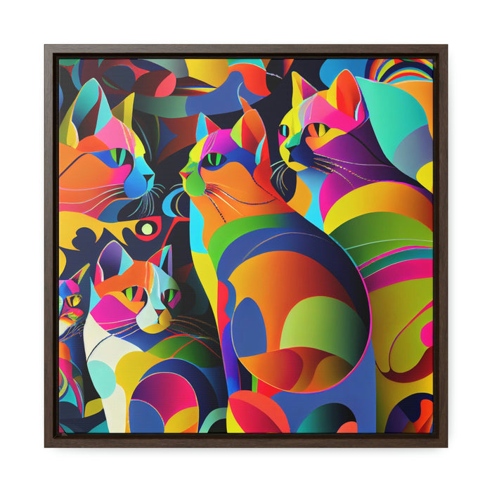 "Paw-some Canvas Art" - Abstract - Gallery Canvas Wraps, Square Frame  -  #DS0409