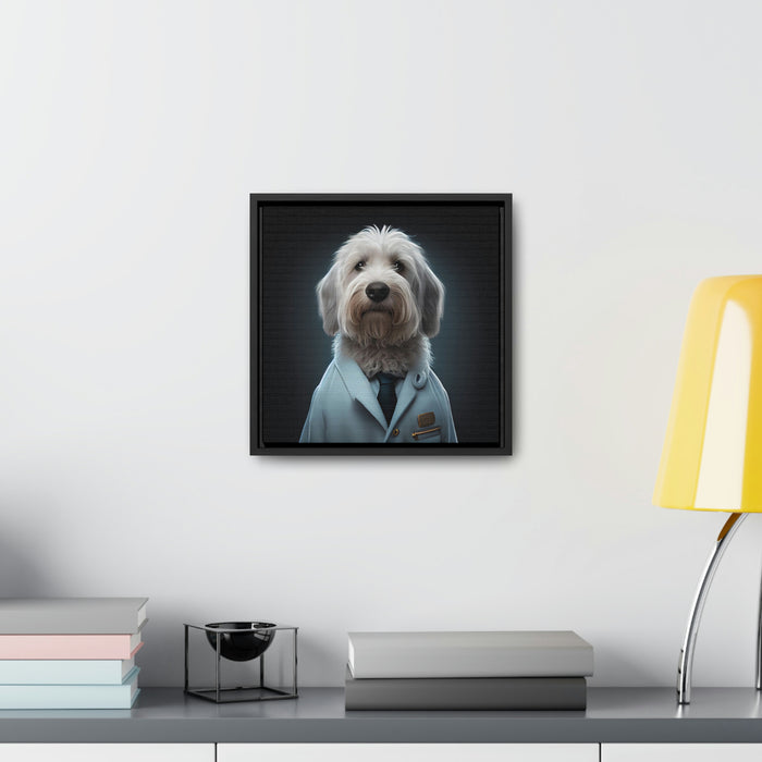 "Paw-some Canvas Art" - *Get the job done* - Gallery Canvas Wraps, Square Frame  -  #DS0006