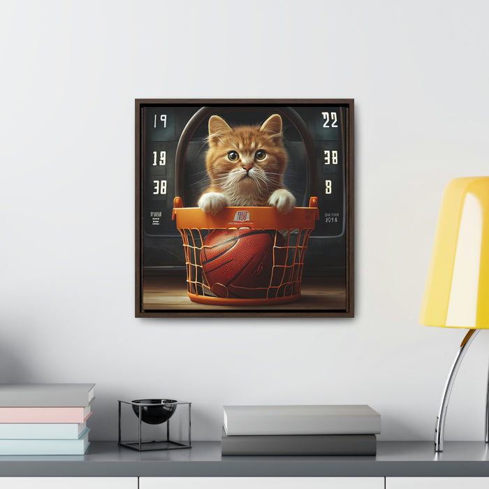 "Paws on the Field"   -  Gallery Canvas Wraps, Square Frame  -  #DS0119