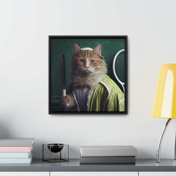 "Paws on the Field"   -  Gallery Canvas Wraps, Square Frame  -  #DS0607