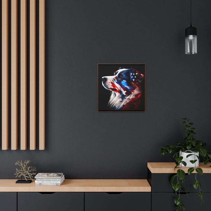 The brave and loyal dog -  Gallery Canvas Wraps, Square Frame  -  #DS0360