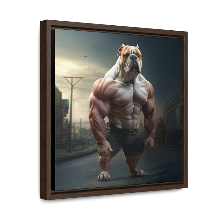 "Paws on the Field"   -  Gallery Canvas Wraps, Square Frame  -  #DS0106