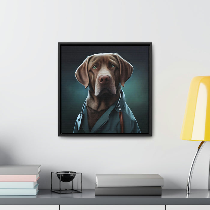 "Paw-some Canvas Art" - *Get the job done* - Gallery Canvas Wraps, Square Frame - #DS0008