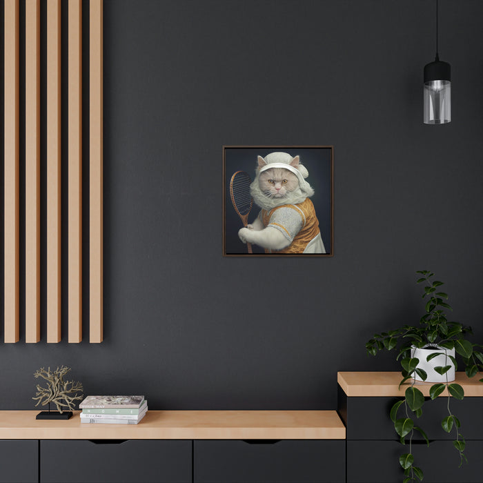 "Paws on the Field"   -  Gallery Canvas Wraps, Square Frame  -  #DS0612