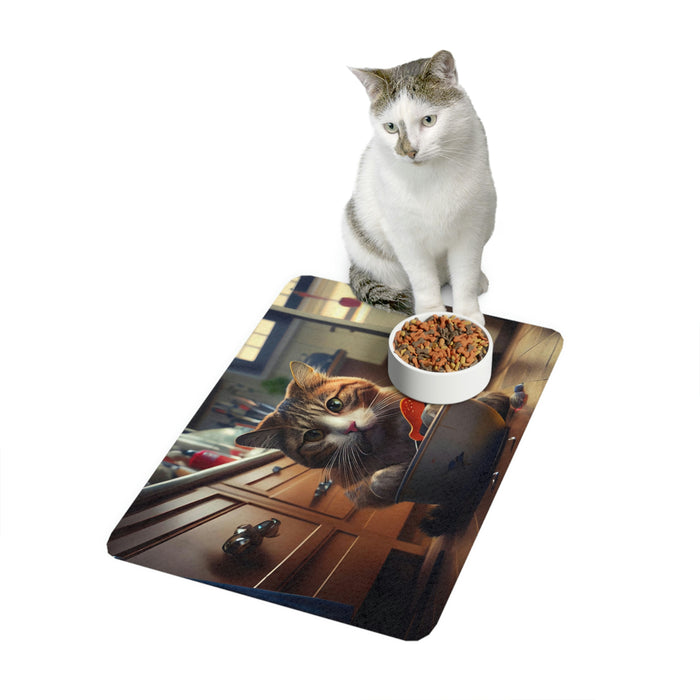 "Mealtime Madness"   -   Pet Food Mat (12x18)   -   #DS0513
