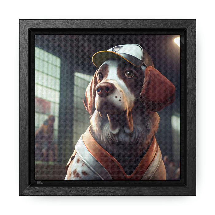 "Paws on the Field"   -  Gallery Canvas Wraps, Square Frame  -  #DS0245