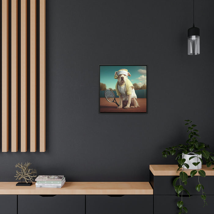 "Paws on the Field"   -  Gallery Canvas Wraps, Square Frame  -  #DS0609