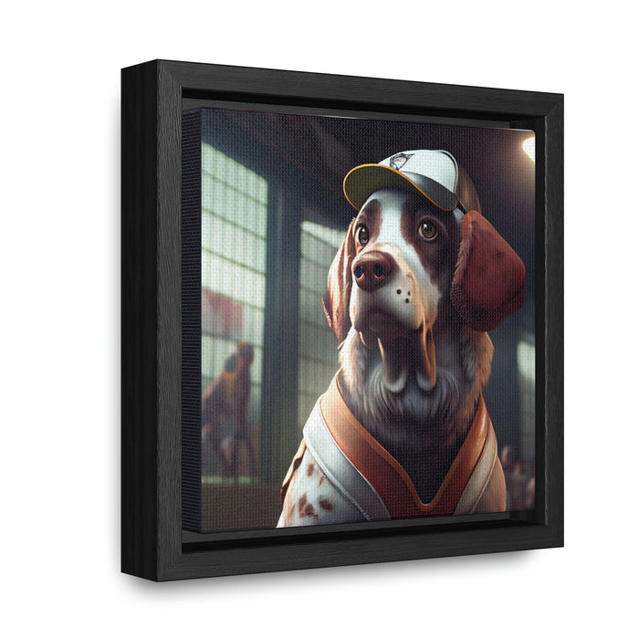 "Paws on the Field"   -  Gallery Canvas Wraps, Square Frame  -  #DS0245