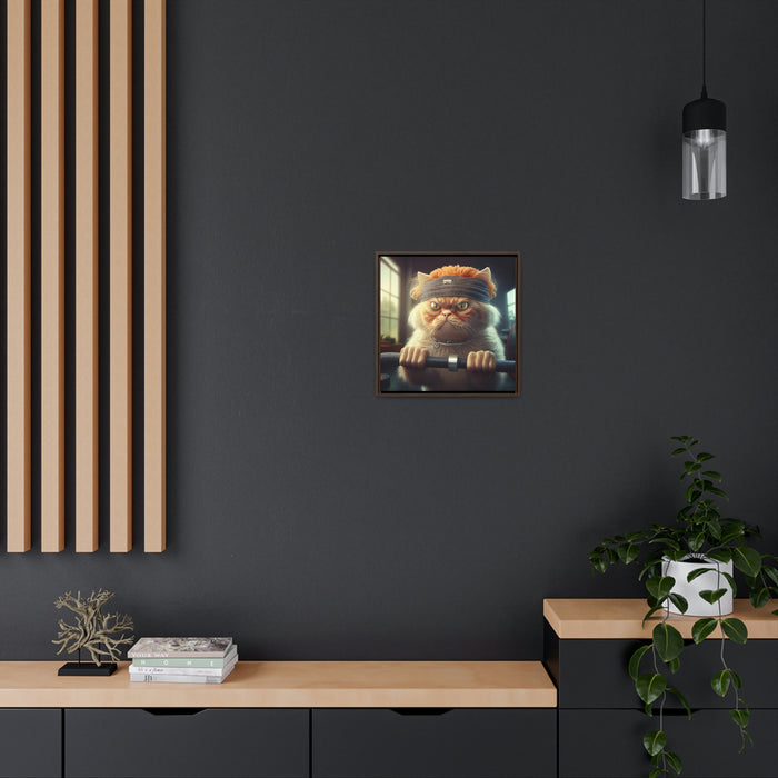 "Paws on the Field"   -  Gallery Canvas Wraps, Square Frame  -  #DS0604