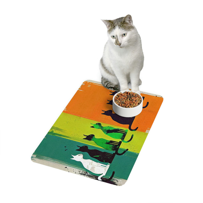 "Mealtime Madness"   -   Pet Food Mat (12x18)   -   #DS0545