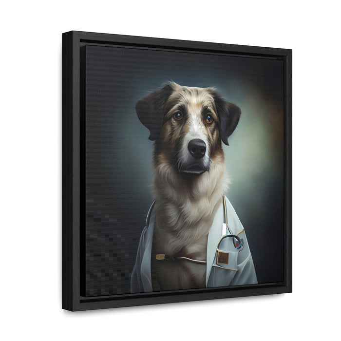"Paw-some Canvas Art" - *Get the job done* - Gallery Canvas Wraps, Square Frame   -  #DS0007