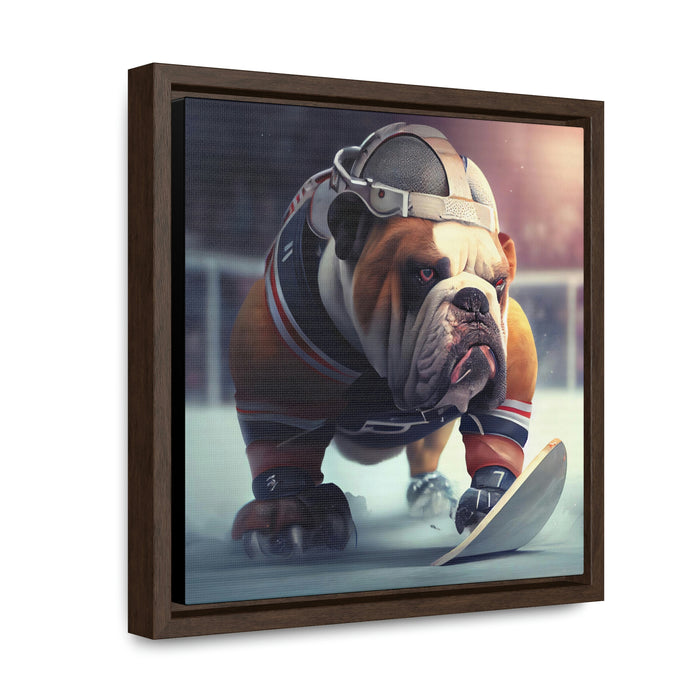 "Paws on the Field"   -  Gallery Canvas Wraps, Square Frame  -  #DS0047