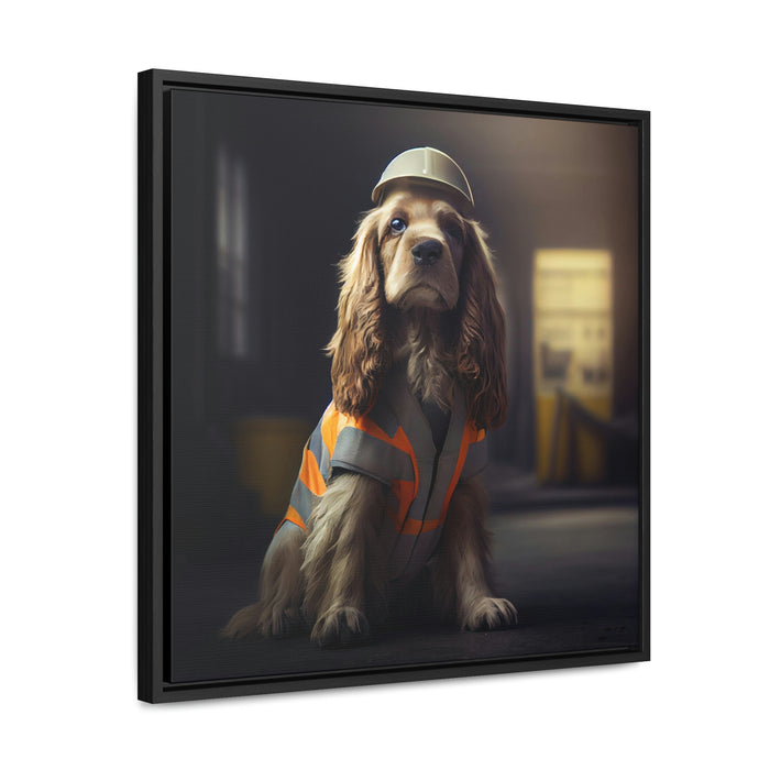 "Paw-some Canvas Art"  -   *Get the job done*   -   Gallery Canvas Wraps, Square Frame  -  #DS0126