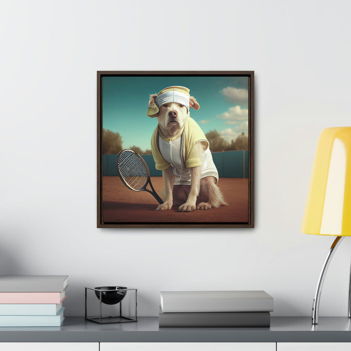"Paws on the Field"   -  Gallery Canvas Wraps, Square Frame  -  #DS0609