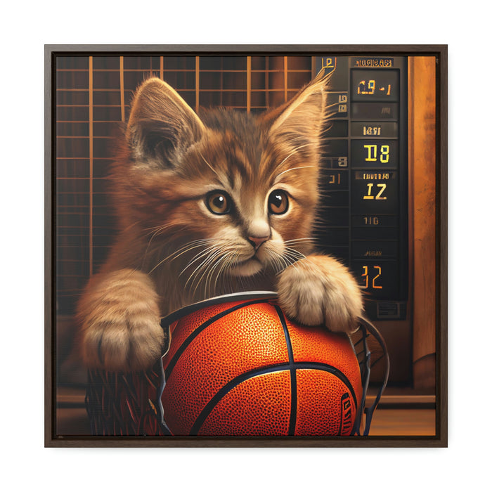 "Paws on the Field"   -   Gallery Canvas Wraps, Square Frame  -  #DS0117