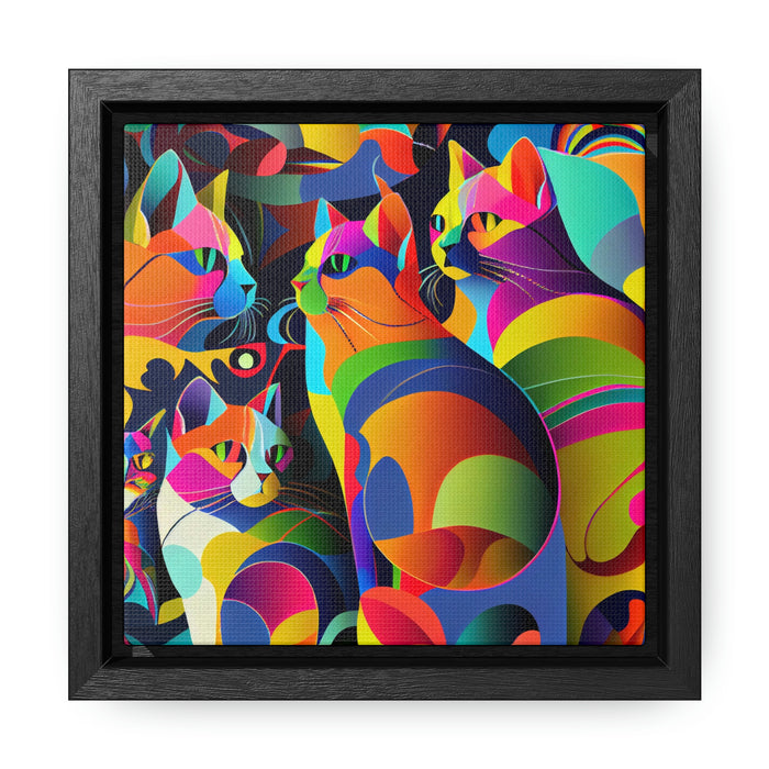 "Paw-some Canvas Art" - Abstract - Gallery Canvas Wraps, Square Frame  -  #DS0409