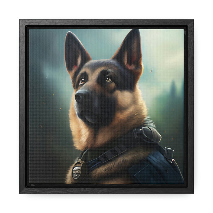 German Shephard  -  Gallery Canvas Wraps, Square Frame  -  #DS0076