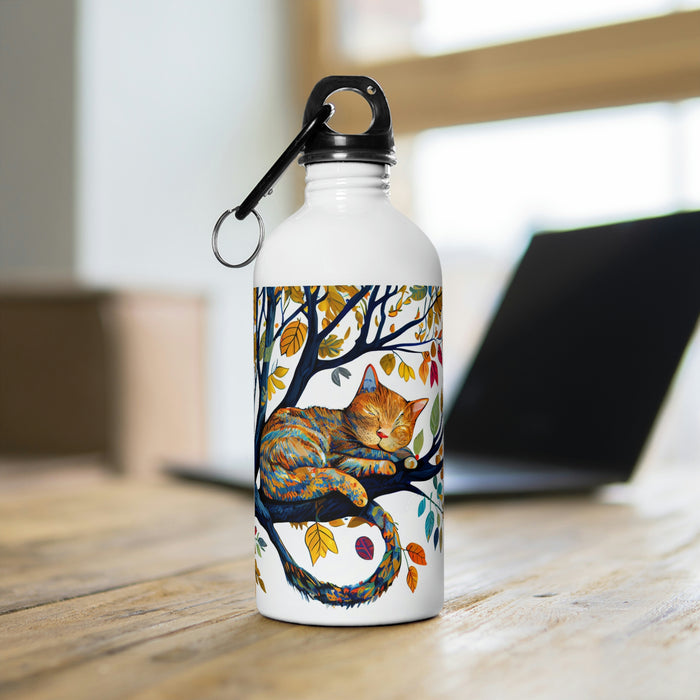 "Paw-some hydration"   -   Stainless Steel Water Bottle  -  #DS0497