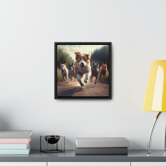 "Funny furry friends"   -  Gallery Canvas Wraps, Square Frame  -  #DS0121