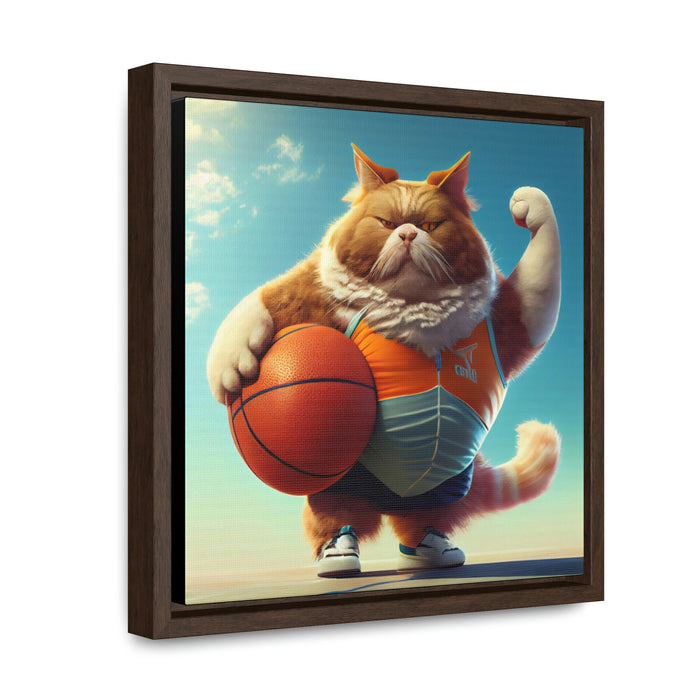 "Paws on the Field"   -  Gallery Canvas Wraps, Square Frame  -  #DS0614