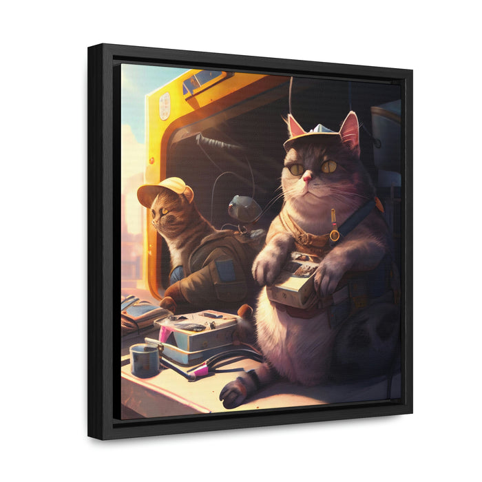 "Paw-some Canvas Art"  -   *Get the job done*   -   Gallery Canvas Wraps, Square Frame  -  #DS0383