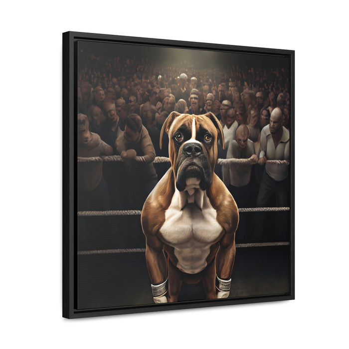 "Paws on the Field"   -  Gallery Canvas Wraps, Square Frame  -  #DS0045