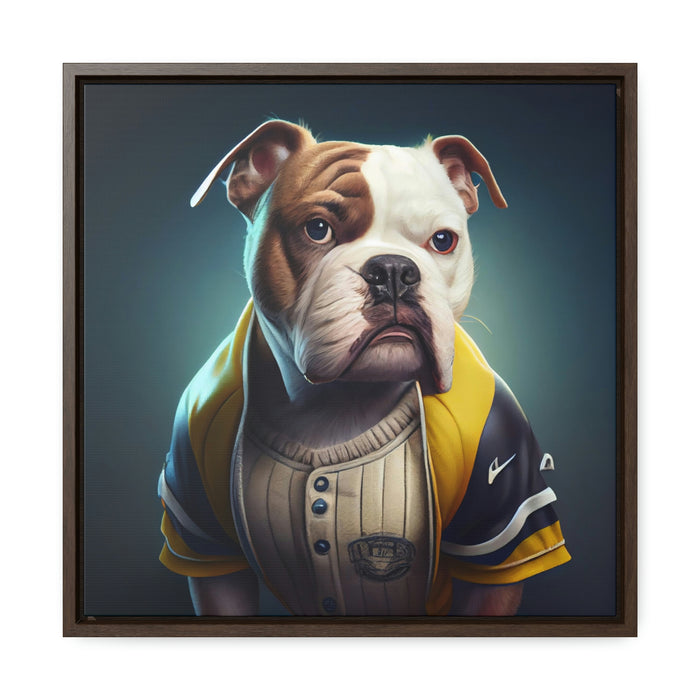 "Paws on the Field"   -  Gallery Canvas Wraps, Square Frame  -  #DS0603