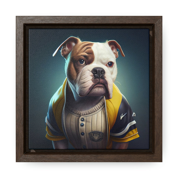 "Paws on the Field"   -  Gallery Canvas Wraps, Square Frame  -  #DS0603
