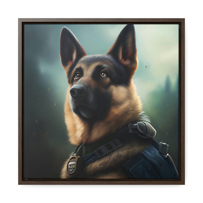 German Shephard  -  Gallery Canvas Wraps, Square Frame  -  #DS0076