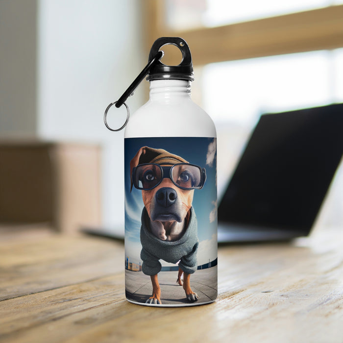 "Paw-some hydration"   -   Stainless Steel Water Bottle  -  #DS0523