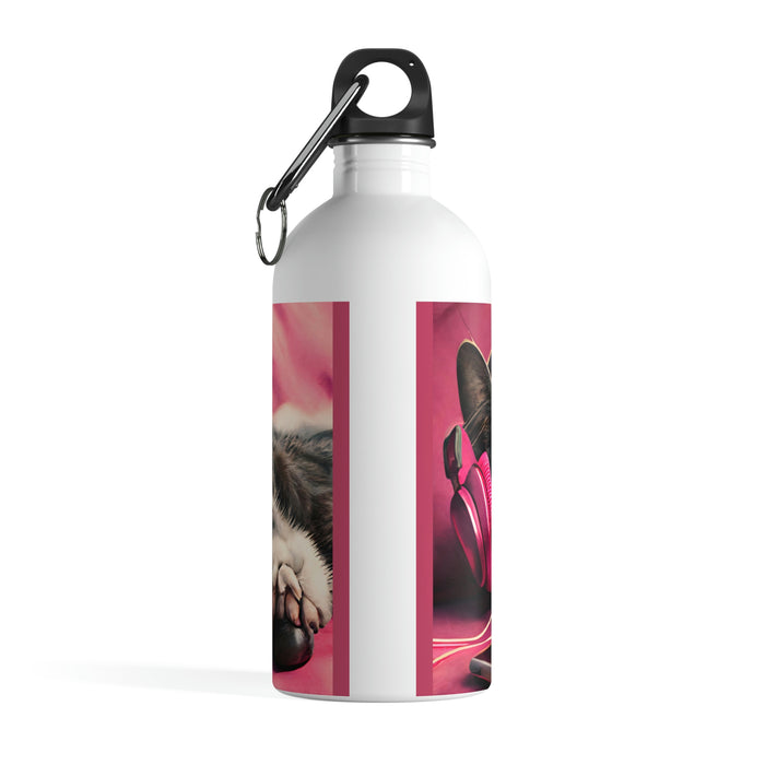 "Paw-some hydration"   -   Stainless Steel Water Bottle  -  #DS0013