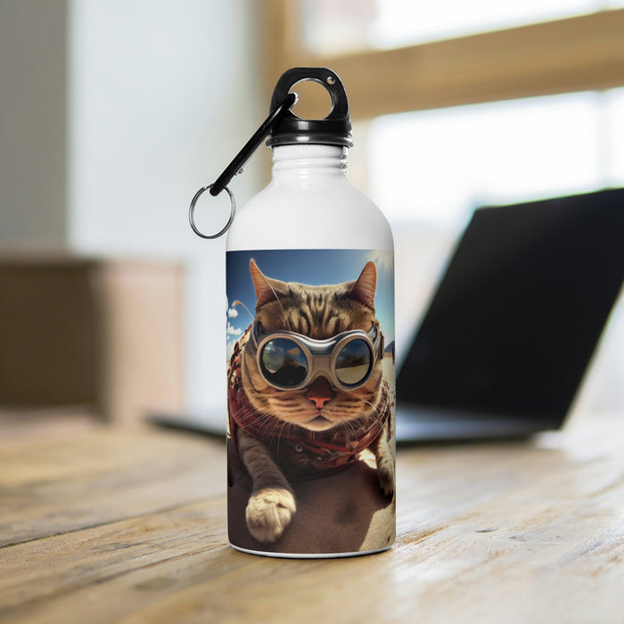 "Paw-some hydration"   -   Stainless Steel Water Bottle  -  #DS0528