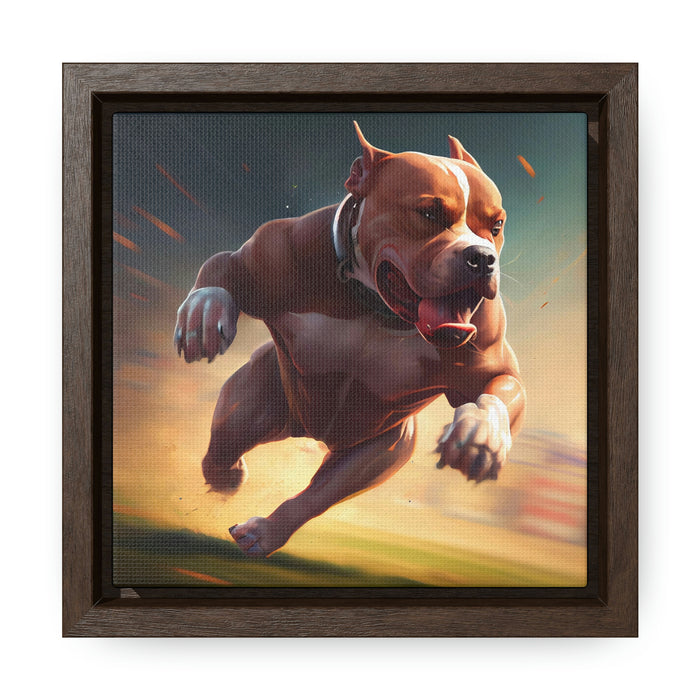"Paws on the Field"   -  Gallery Canvas Wraps, Square Frame  -  #DS0026